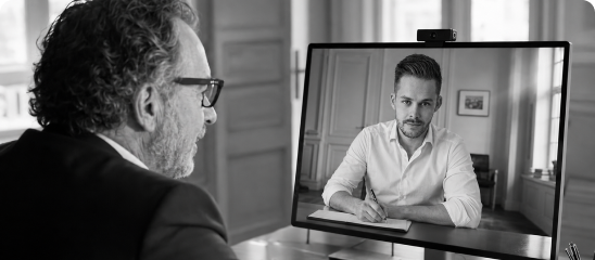 Google Ads für Anwälte: Kick-off-Call per Video zwischen Anwalt und Kampagnenberater